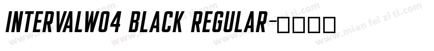 IntervalW04 Black Regular字体转换